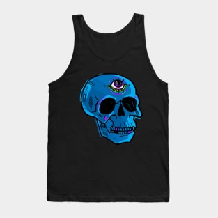 Third Eye Blue Skull Tank Top